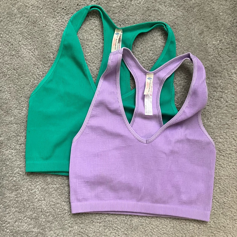 Free People FP Movement Free Throw Crop Tanks (2) size large